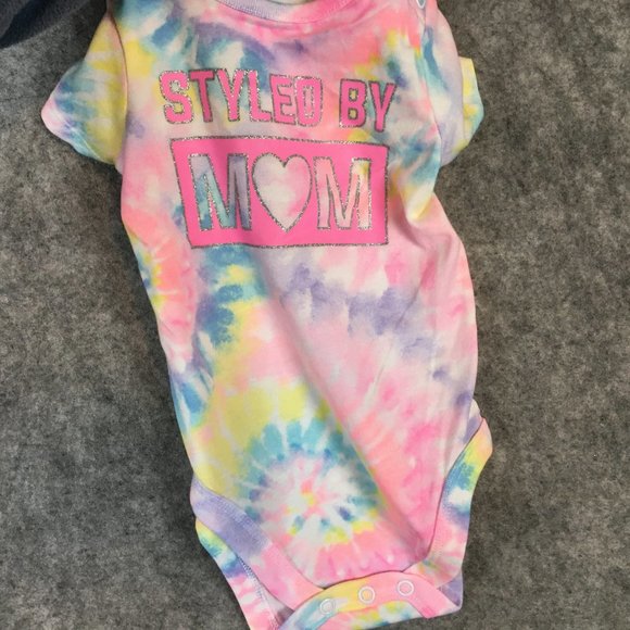 Garanimals One Piece Bodysuit 3 6 Months Baby Girl Short Sleeve Styled by Mom - Picture 8 of 9